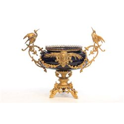 G.H. metal mounted porcelain French centerpiece