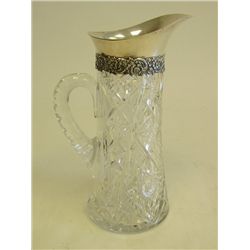 Tiffany & Co. sterling silver & crystal pitcher