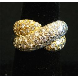 Pave 18kt gold & diamond ladies ring