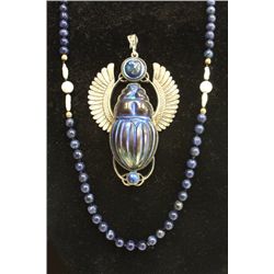 Antique Tiffany Favrille glass pendant