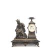 Image 1 : Spelter open escapement clock with "Warrior"