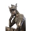 Image 3 : Spelter open escapement clock with "Warrior"