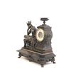 Image 9 : Spelter open escapement clock with "Warrior"