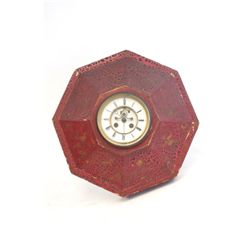 Antique octagonal lacquered wall clock