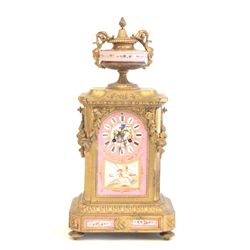 French clock with Sevres panels "Putti" design