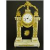 Image 1 : Marble & bronze Empire clock with sunburst dial