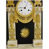 Image 3 : Marble & bronze Empire clock with sunburst dial