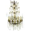 Image 1 : Bronze & crystal chandelier