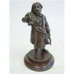 Bronze of "Girl with Sack on Shoulder"