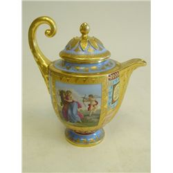 19th c. handpainted Royal Vienna teapot