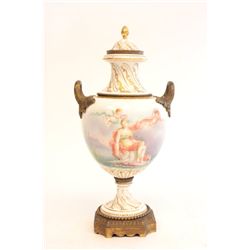19th c. Sevres covered urn signed Coleppe