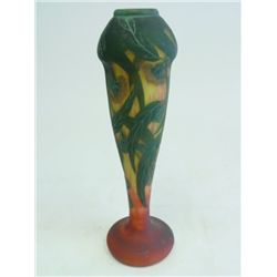 19th c. Daum Nancy floral cameo vase