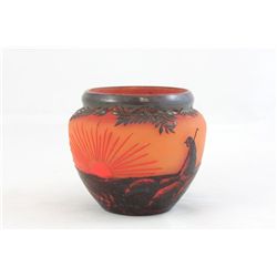 19th c. Muller Fres figural cameo vase