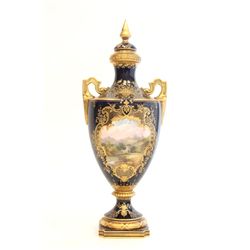 19th c. Coalport scenic vase signed J.H. Plant