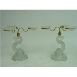 Pair condiments crystal "Dolphin"