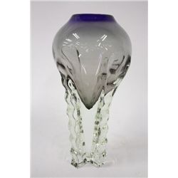 Exceptional quality mid century heavy glass vase