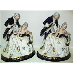 2 Royal Dux figural groupings