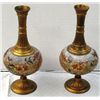 Image 3 : Pair 19th c. porcelain "tapestry" bud vases