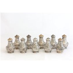 10 sterling Marshall Fields salt & peppers