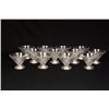 Image 1 : Set of 12 sterling & crystal dessert bowls