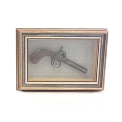 19th c. Belgian single barrel percussion pistol