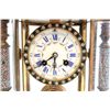 Image 4 : Enamel & bronze clock with jeweled dial