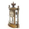 Image 6 : Enamel & bronze clock with jeweled dial