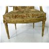 Image 5 : Pair 18th c. Aubusson upholstered open arm chairs