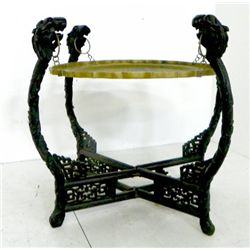 Brass & wood table in Asian taste