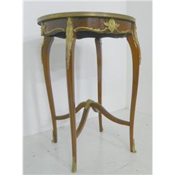 Rouge marble bronze mounted lamp table