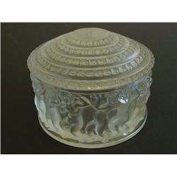 Lalique covered jar depicting "Nude Children"