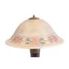 Image 2 : Pairpoint reverse floral painted glass shade lamp