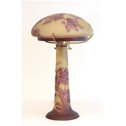 Galle cameo glass lamp