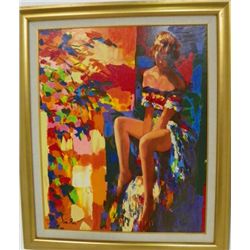 Oil painting "Portrait of a Girl" signed