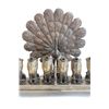 Image 4 : German silver Peacock design Menorah