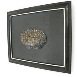 Framed Judaica sterling silver plaque by Zadck