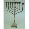 Image 1 : Sterling silver menorah with "Bird" on top