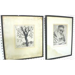 2 framed Judaica lithographs