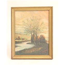 Oil painting by C.F. Southwell "Landscape"