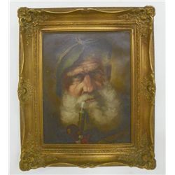 Oil painting on canvas "Man with Beard" ca. 1940's