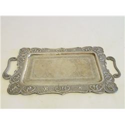 Oriental silver tray