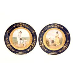 Pair Royal Vienna plates signed C. Heer