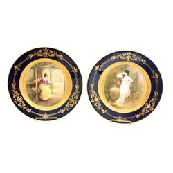 Pair Royal Vienna plates signed C. Heer