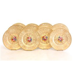 Set of 12  Royal Worcester plates signed M. Price