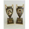 Image 1 : 19th c. pair Royal Vienna portrait vases signed