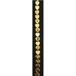 14kt yellow gold heart shaped bracelet
