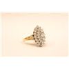 Image 2 : Marquis shape diamond ring with yellow gold