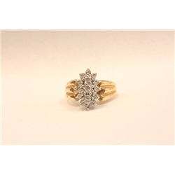 14kt yellow gold & diamond cocktail ring
