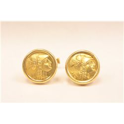 Pair 18kt gold Aphrodite cufflinks