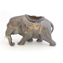 Russian silver & jeweled frencher salt